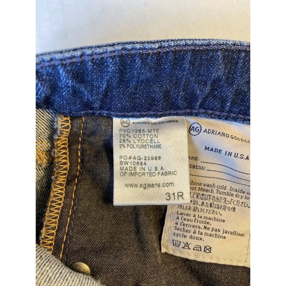 AG Adriano Goldschmied The Stevie Slim Straight Jeans Women's Sz 31R Made in USA - Picture 6 of 16